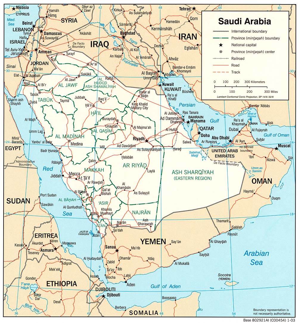 saudi arabia political map